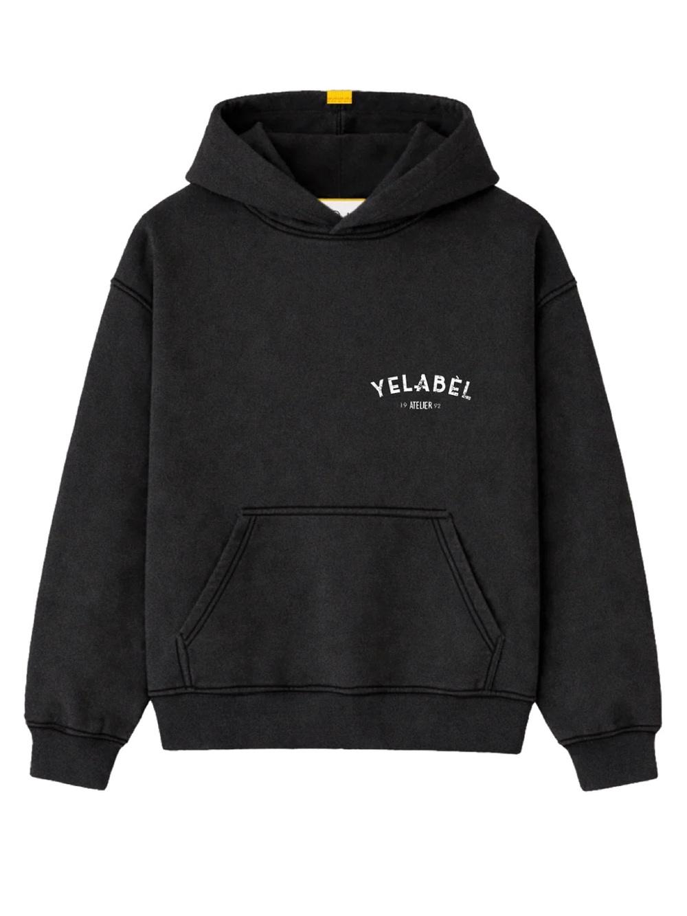 YELLOW LABEL CO “yelabel” Black Women's Paint Hoodie (faded black)